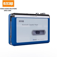 Lecteur de cassettes Bluetooth Ezcap215 avec fonction d'inversion automatique, Walkman portable avec sortie AUX 3,5 mm