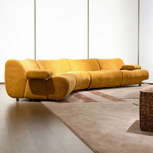 Sofá Seccional en Forma de L Reclinable de Diseño Minimalista Italiano, Muebles de Sala de Estar Modulares Modernos de Cuero Genuino - Product Image 2