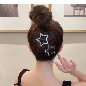 Pinzas para el cabello coreanas con diamantes de imitación a la moda, pinzas para el cabello con estrella de Color Simple, horquilla a presión para mujer, nuevo artículo, tocados para mujer - Product Image 5