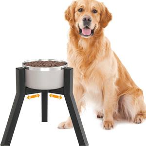 Ajustável Dog Food e Água Bacia Stands Single Tier Pet Feeder Rack Bowl Stand - Product Image 1