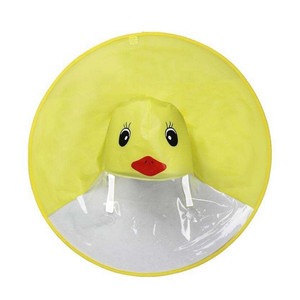 Outdoor Wholesale funny Animal Yellow Duck Transparent Waterproof Rain coat Small Children's Rainwear Baby Raincoat - Product Image 3