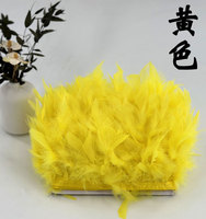 Haute qualité pas cher dinde plume frange garnitures blanc teint plume pour vêtements robe bricolage artisanat Costume