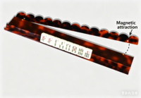 Support de Mahjong Américain de Luxe en Acrylique Magnétique Écologique Durable Portable 20 Pouces pour 3 Joueurs, Jeu de 4 Pièces Effet Écaille de Tortue