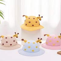 Lindo sombrero de cubo de jirafa, gorras para niños de jardín de infantes, sombrero de Sol de alta calidad, gorras de rendimiento, sombrero de pescador encantador para bebé