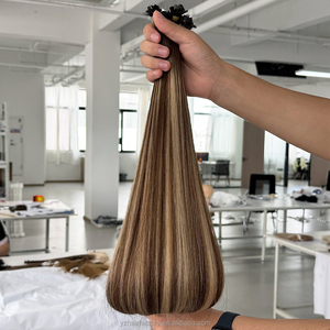 Extensiones de Cabello con Punta K, Cabello Humano Virgen Ruso de Doble Trama, Extensiones de Cabello Humano con Punta K y Queratina - Product Image 1