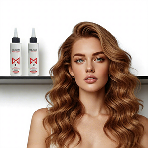 Lotion de soin post-permanent pour cheveux abîmés, à base de plantes, acido-alcaline, faible teneur en ammoniaque, anti-frisottis, format voyage, vente en gros - Product Image 1