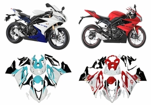 Kit de carénage de moto <span class=keywords><strong>ABS</strong></span> neuf en plastique pour Triumph Daytona 675 2013 2014 2015 2016 2017 Accessoires Carénages complets <span class=keywords><strong>Carrosserie</strong></span> - Product Image 2