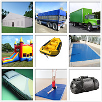 Bâche PVC enduite colorée et imperméable 1000D 610GSM/650GSM/750GSM en promotion pour camions, tentes, couvertures de toit, jouets, pare-soleil