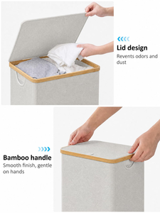 Factory Custom Large Laundry Bag <b>Foldable</b> Clothes Dirty Canvas Collapsible Laundry <b>Basket</b> Storage <b>Baskets</b> Bins - Product Image 2