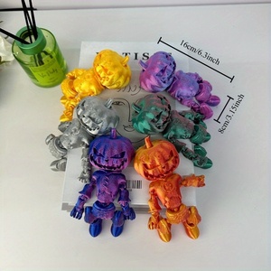 Statua di testa di zucca di Halloween stampata in 3D con articolazioni mobili - Product Image 4