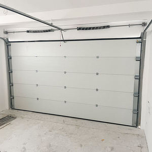 <span class=keywords><strong>Porte</strong></span> de <span class=keywords><strong>garage</strong></span> en acier à panneaux affleurants sur mesure avec texture de <span class=keywords><strong>bois</strong></span> naturel et fenêtres verticales, portes de <span class=keywords><strong>garage</strong></span> contemporaines à lattes - Product Image 6