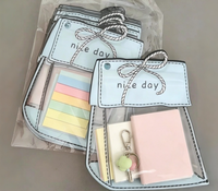 Sacs auto-adhésifs transparents miniatures mignons de style dessin animé, pochettes de rangement pour badges et bijoux Kawaii, sacs à fermeture éclair transparents pour pinces à cheveux, maquillage