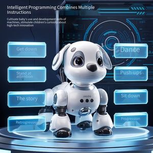Chien <span class=keywords><strong>robot</strong></span> intelligent, jouet pour enfants, éducatif, pour garçons, bébés, filles - Électrique, télécommandé, peut marcher et aboyer, 6 robots - Product Image 2