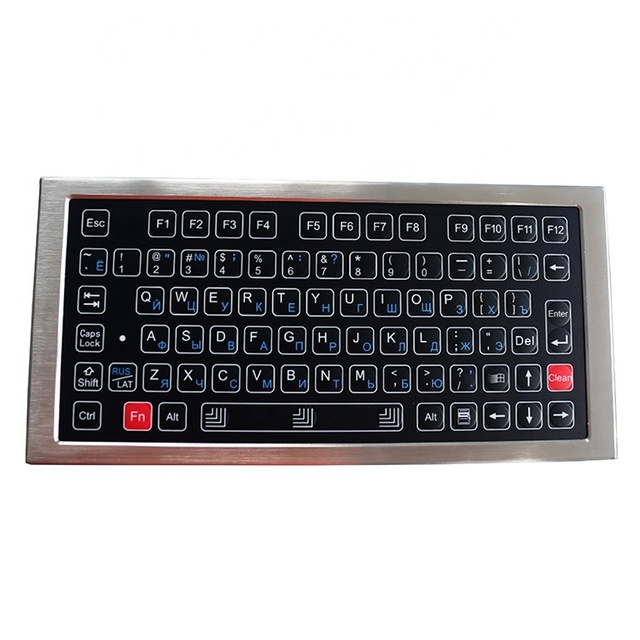 IP68  Fast Typing Flat Clean Keys Membrane Medical Keyboards with Function Keys