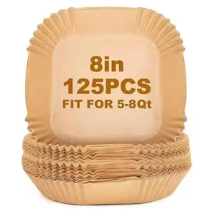 50pcs Coated Waterproof Air Fryer Disposable Double Side Parchment <b>Paper</b> Liners for Bread Baking No Stick Food Grade - Product Image 1