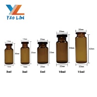 Flacon en verre transparent 2ml 3ml 5ml 10ml 15ml avec bouchon - Vente en gros de flacons d'échantillons d'huiles essentielles pour laboratoire