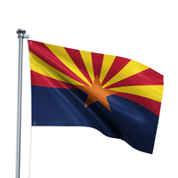 Bandera Personalizada de Arizona, Resistente a la Decoloración, de Poliéster, 3x5 pies, Ecológica y Duradera, Color Personalizado para Decoración de Jardín Exterior