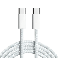 Câbles de charge USB Type C vers Type C PD 60W en nylon tressé 20V 3A personnalisés en usine pour iPhone Charge Câble USB
