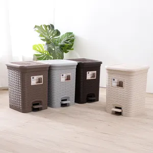 Foot pedal garbage can 6L&10L garbage bin dust bin plastic dustbin plastic trash bin trash can with soft closure lid