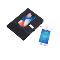 Journal électronique 2023 chargeur sans fil intelligent pour ordinateur portable en cuir avec batterie externe