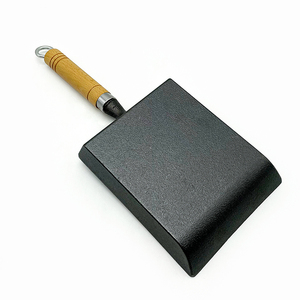 Nhà Máy Giá Rẻ Giá Hình Chữ Nhật Vỉ Nướng Phẳng Đúc Sắt Chảo Với Tay Cầm Dài - Product Image 3