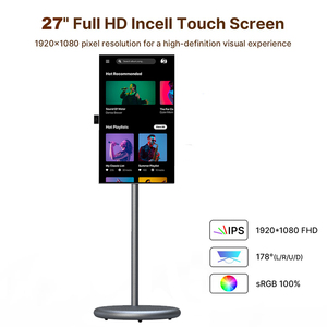 ทีวีอัจฉริยะ H01-J 2 แบบหมุนได้ พกพาสะดวก พร้อมล้อเลื่อน จอ LCD สำหรับใช้ภายในอาคาร เคลื่อนย้ายได้ เหมาะสำหรับห้องนอน ภาพคมชัดระดับ Ultra HD - Product Image 4