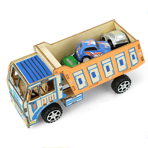 Camion à inertie en bois, jeu de <span class=keywords><strong>puzzle</strong></span> <span class=keywords><strong>3D</strong></span>, kits de <span class=keywords><strong>puzzle</strong></span> éducatifs STEM pour enfants, vente chaude - Product Image 1