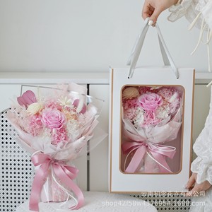 Bouquet de roses éternelles artisanales en gros pour la décoration de la maison, cadeaux de la Saint-Valentin, cadeau pour la fête des mères, amour éternel - Product Image 4