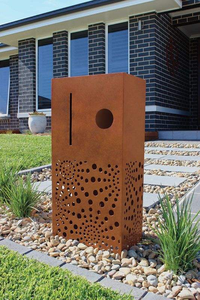 Buzón Exterior Impermeable Independiente, Caja de Almacenamiento de Paquetes, Acero Corten Resistente, Tamaño Grande - Product Image 5