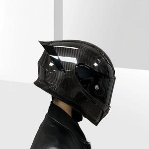 Casco de Motocicleta Integral de Fibra de Carbono, Certificado 3C, Ligero, Antivaho, Universal para las 4 Estaciones, Casco de Carreras - Product Image 1