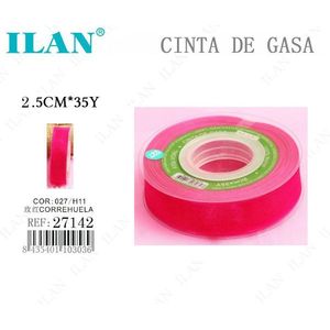 Nastro in Gasa Ilan 2.5Cm X 35Y Fucsia Correhuela - Product Image 1