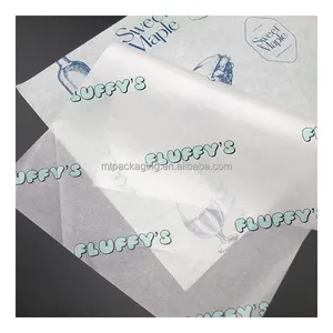 Custom Printed Sandwich Paper Deli Wrap Food Basket Liners Wrapping Checkered Sheets Fried Chips Sandwich waxed paper