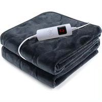 Plaid électrique chauffant confortable à chauffe rapide avec contrôle de température réglable 1-2-3 et minuterie pour canapé et lit