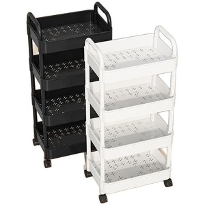Multi Layer <b>Storage</b> <b>Cart</b> 5 Tier Rolling Kitchen Organizer With Wheels For Food And Daily Supplies - Product Image 3
