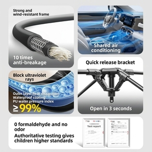 Tenda Universale Pop-up per Portellone Posteriore del Furgone, Ampio Spazio con 3 Camere da Letto, Tenda Modulare per <span class=keywords><strong>Auto</strong></span>, Impermeabile, Quattro Stagioni, con Zanzariera e <span class=keywords><strong>Tettoia</strong></span> - Product Image 5