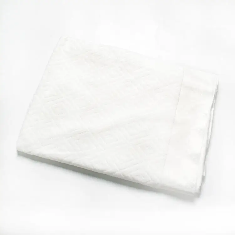 Wholesale High Quality 100% Polyester Jacquard Muslim Haji Ihram Towel Spot Pilgrimage Towel White Ihram Hajj and Umrah Towel
