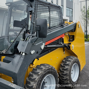 Compact Skid Steer Loader Diesel Powered Yellow <b>Wheel</b> Loader <b>Small</b> Construction Equipment - Product Image 1