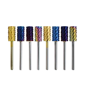 Professional Nail Tool Supplier ChiYan Nails Machine Accessories 5 In 1 Tapered Barrel Safety Tungsten Carbide Nail Drill Bits