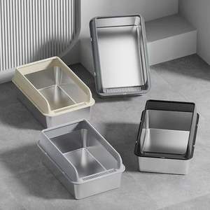 WOTAI <span class=keywords><strong>Bac</strong></span> à Litière pour Chat en <span class=keywords><strong>Acier</strong></span> Inoxydable avec Fonction de Nettoyage Facile et <span class=keywords><strong>Prix</strong></span> d'Usine Comprend une Nouvelle Pelle Personnalisée - Product Image 4