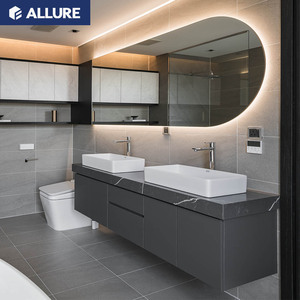 Allure Wood Antique Bamboo <strong>Corner</strong> <strong>Bathroom</strong> Vanity <strong>Unit</strong> Lowes - Product Image 3