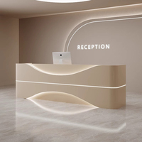 Table de bureau moderne, bureaux de travail, comptoir de réception pour salon de beauté, comptoir de réception de luxe pour supermarché, immeuble de bureaux