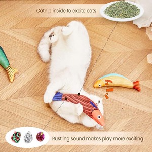 Juguetes para gatos, animales de la jungla, paquete de 5 juguetes de hierba gatera resistentes a mordeduras, juguetes interactivos para gatos de interior - Product Image 4
