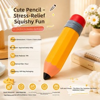 Jouet anti-stress réaliste en forme de crayon géant à rebond rapide, gadget de décompression original