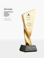 Nouveau trophée créatif en résine cristalline, gravure personnalisée, procédé UV, logo personnalisé, certifié pour les employés exceptionnels et les concours