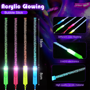 Led Light up <strong>Glow</strong> <strong>Wand</strong> <strong>Glow</strong> Sticks Acrylic Bubble <strong>Glow</strong> Stick <strong>Wands</strong> for Birthday Party Favors Decors - Product Image 6
