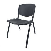 Chaise de formation empilable avec structure en acier en forme de cœur, chaise de conférence en plastique PP