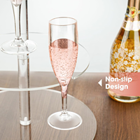 Support à vin en acrylique transparent sur 3 niveaux, présentoir de verres pour 12 tasses, tour de présentation de boissons pour mariage et fête
