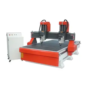 Fast Speed Dsp Controlled 2 Spindles Wood Carving Ce Machine Double Head Cnc Router For Woodworking