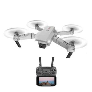 Ucuz E88 Pro sıcak satış 13 dakika uçan pil uzun menzilli 4K çift kamera taşınabilir küçük katlanabilir RC Drone