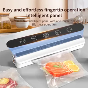 One-Button Touch Start Vacuum Sealer With LCD Display Battery Power Supply Wireless Charging For Household Food Preservation